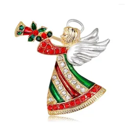 Brooches Christmas Brooch Pins Angel Horn Fashion Winter Jewelry Women Gifts