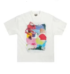 Fashion Designer Clothing Tees Rock Washmake Old with Splashing Ink Spray Painting Color Printing Men's Women's T-shirt