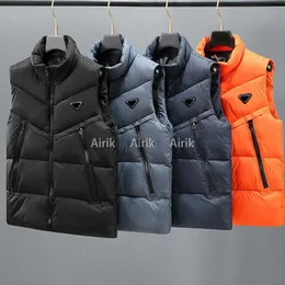 5A Men Fashion Vests Winter Down Vest Quality Womens Outerwear Mens Parkas Unisex Coats Contrast Color Casual Letter Pattern M L XL 2XL 3XL 4XL 5XL 6XL 0