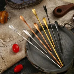 Spoons Stainless Steel For Cooking Honey Server Tea Coffee Stirring Paint Color Scoops Accessories Tools
