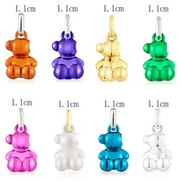 Keychains Lanyards Bold Bear Key Chain Pendant Classic and Trendy Suitable for Bracelets and Necklaces 925 Silver Plated 230823