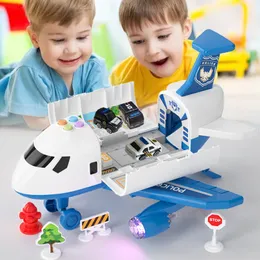 Lepin Brick Airplane Toy Music Story Simulation Airplane Inertia Airplane For Kid Build Block Aircraft Stor storlek Passagerarbyggnadsblock Set Plane Toy Airplane