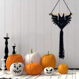 Tapissries halloween väggkonst handgjorda vävda fladdermus tapestry skrämmande makramdekor för sovrum rum kök boho