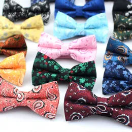 Gravatas Marca Mens Bowtie Clássico Paisley Bow Tie Business Camisas de Casamento Poliéster Bowknot para Homens Cravats Acessórios 230824