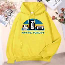 Men's Hoodies Never Forget The Old Radio Man Hoodie Fashion Quality Tracksuit Casual Comfortable Streetwear All-Match Designer Men