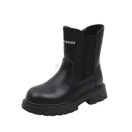 Boots children's Unisex boots genuine leather autumn new boys Super soft shoes girls Cowhide school short boots 1-15 years old L0824