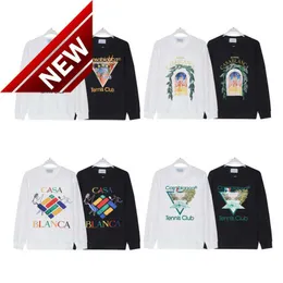 Herren Hoodies Sweatshirts Casablancas Herren Grafikdesigner Masao San Lose Seide Casablacnca Lange Ärmel Kleidung bis 4xl