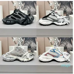 scarpe sportive da uomo casual 2023 Pista di moda di Parigi 3XL piattaforma sneaker con lacci in rete per aumentare la creazione di vecchie scarpe da ginnastica da coppia Mezze scarpe da ginnastica