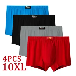Underpants 4Pcslot 10XL Men Boxer 100 Cotton Mens Homme Panties Underwer Man Comfort Oversize 230823