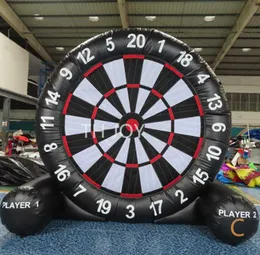 wholesale Ship 5mH 16.5ftH with blower outdoor Inflatable Human Football Dart Board Soccer Darts Games For Sale