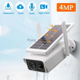 4MP Solar Wi -Fi Outdoor bezprzewodowy zasilany pełny kolor noktowizyj zabezpieczenia zabezpieczenia CCTV PIR IP kamera HKD230812