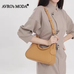 الأكياس المسائية Avro's Moda Mashing Leather Leather for Women Luxury Designer Female Crossbody Messenger Hobos Bag 230823