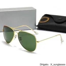 Luxurys Ray Designer Men Women Polariserade solglasögon Adumbral Goggle UV400 Eyewear Classic Brand Gereglasses P3026 Male Sun Glasses Rays Bans Metal Frame With Box