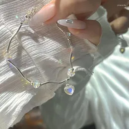Bracelets de link Tansel Opal Love Heart Charm Brangelet Bangle for Women Girls Girls Festes Handmade Jewelry Gifts Sl560