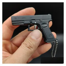 Mode Accessories Detachable G17 Alloy Gun Pistol Model Miniature Half Metal Mini Keychain Pendant Removable 1985 Drop Delivery Toys G Dh4Ht