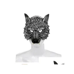 Party Masks Halloween 3D Wolf Mask Cosplay Horror Masque Decoration Accessories GC1412 Drop Delivery Home Garden Festive Supplies Dhuoy