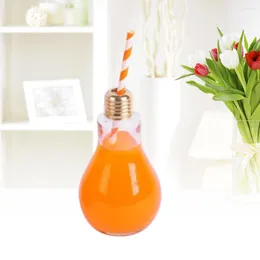 Vases Party Favors 500ml Light Bulb Drinking Glasses Beverage Tea Water Bottle Jug With And Sealing Caps