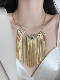 Choker 2023 Summer Women's French Vintage Clated Gold Collarbone Chain