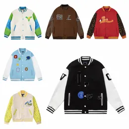 デザイナーメンズバーシティジャケット野球コートファッションレターマンジャケットEmbroiderd Letter Jacketシングル胸部トップカップル男子服＃