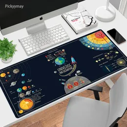 Mouse Pads Wrist Rests Solar System Stor bärbar dator Gamer Pad Gaming Mousepad Space Planet Big Locking Edge Keyboard Computer Desk Mats CS GO LOL 230823