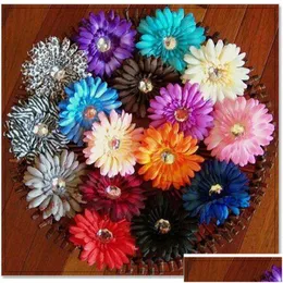 Hair Accessories Gerbera Daisy Flower With Clips Baby Bows Alli Girls Barrettes Drop Delivery Kids Maternity Dhven