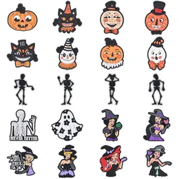 PVC Croc charms Halloween Series Shoe Charms Skull Pumpkin Decorations For Clog Rubber Horror Charms for Croc