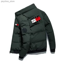 Erkekler Down Parkas 2023 Kış Moda Erkekler Pamuk Takım Erkek Ceket Kalın Gündelik Pamuk Takım Kaplan Başlığı Erkekler Parka M-5XL Q230831