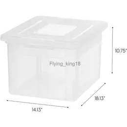 Letter/Legal File Tote Box Durable and Secure Latching Lid Stackable and Nestable Storage Organization HKD230812