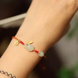 Bracelets de charme Lucky Red Rope Bracelet Girl e Tian Yu Life Ano Zodiac Brand Both Luck Hand