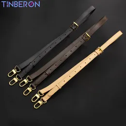 Bag Parts Accessories Tinberon Vegetable Tanned Leather Bag Strap Lady Adjustable Replacement Straps Will Change Color Genuine Leather Shoulder Strap 230824