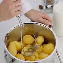 Portabla kök hushållsartiklar rostfritt stål vågform potatis masher verktyg utensilios de cocina bekvämt liv praktiskt hkd230810