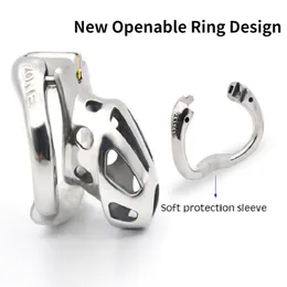 Cockrings Stainless Steel Openable Ring Design Penis Set Cock Cage Male Chastity Device Bondage Erotic Adult Sex Toys for Men Gay 230824
