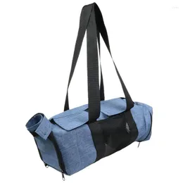 Cat Carriers Grooming Bag For Cats Adjustable Restraint Pet Carrier Sack Anti Scratch & Bite Travel Portable Canvas
