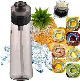 Air Flavored Water Bottle Up Sports Fashion Straw Mug Water Bottle Suitable for Outdoor Sports Fitness Water Cup LL