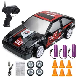 Electric/RC Car 124 Mini Высокоскоростная мощность 4WD RC Drift Drift Toy Rapid Drifter Racing Game Пульт дистанционного управления модель детские игрушки для мальчиков x0824 x0824