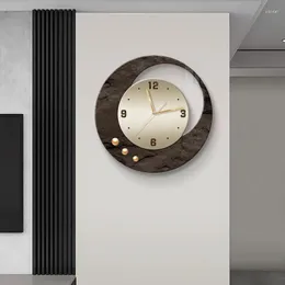 Стеновые часы простота кварц гостиная творческие висящие корейские часы умные арт horloge murale decor