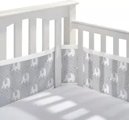 Bed Rails 2st Protector Baby Nursery Breattable Bumper Onepiece Crib Around Cushion Cot Pillows Borns Beds Decor 230824