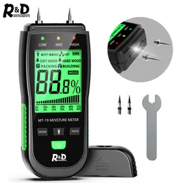 Moisture Meters R D MT-19 Wood Moisture Meter Meters Digital Rangity Hygroles Timber DAMP DAMP Building Tester Carton 230823