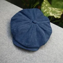 Berets Brand Canvas Sboy Caps Мужчины высококачественные квартиры в британском стиле восьмиугольная крышка винтаж Gatsby Spring Awomm Hats BLM21 230823