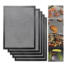 Araçlar 2pcs Yeniden Kullanılabilir Barbekü BBQ GRILL MAT EĞİ YAPMAK MUTLU MUTFAK Yemek ızgara astarı 40 33cm