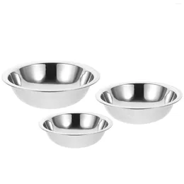 Mugs Kitchen Round Basin Thick Stainless Steel Vegetable Wash Large Metal Mixing Bowl Bowls