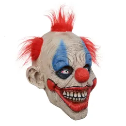 Party Masks Unisex Retro Scary Clown Halloween Mask Cosplay Latex Clown for Head Full Mask Horrible Clown Helmet for Masquerade R7RF 230823