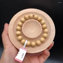 Strand Boxwood Armband med nedsänkt gammalt material Straight Grain Single Circle Buddhist Beads Pearl Lovers flickvänner