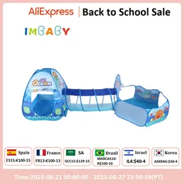 Baby ferrovia imbaby pieghevole 3 in 1plopen per bambini portatile tenda tipi tunnel tunnel secco secco palla oceano piscina di gioco collegata 230823