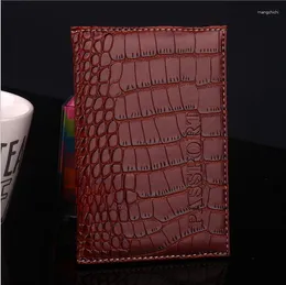 Card Holders Passport Cover Crocodile Pattern PU Leather Packet Case ID S Holder Wallet Purse Bags Travel Accessories
