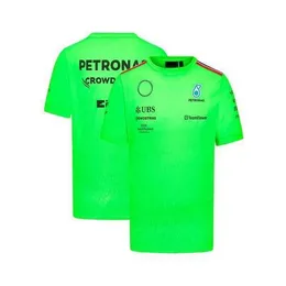 Erkek Tişörtleri Mercedes-Aaggmm Petronas F1 Takım 2023 Polo Gömlek Tshirts Lewis Hamilton Valtteri Bottas Formül 1 Araba Fan Giysileri