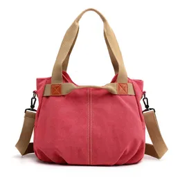 Maleta y bolso para cena, bolso cruzado de lona de un hombro para mujer, tendencia de moda, bolso de viaje OL de gran capacidad multicolor