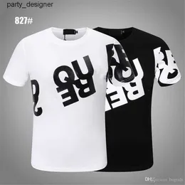 Män casual mens designer hip-hop polo shirt t skjortor brev tryck kort ärm vit krage sommarpolos toppar tee m-xxxl svart 24 dsquare d2 dsqs dsq2s dbpd