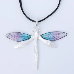 Hänge halsband Elohyi Big Dragonfly harts långt halsband vintage uttalande geometriska hängsmycken kvinnor mode smycken krage mujer kolye