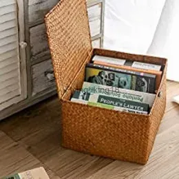 Household Desktop Folder Office Stationery Organization Kitchen Bathroom Storage Basket Wooden Sundries Storage Box With Cover HKD230812